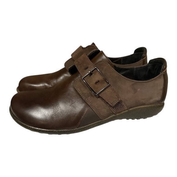 Naot Tane Brown Leather Monk Strap Buckle Comfort Loafers EU 40 US 9 - Picture 4 of 9